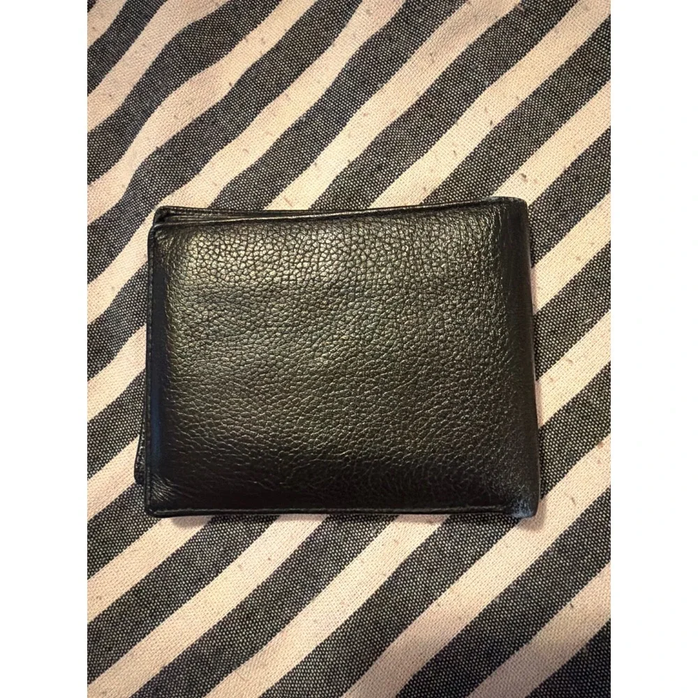 Harley-Davidson‎ Mens Black Pebbled Leather Bifold Wallet Embossed Logo